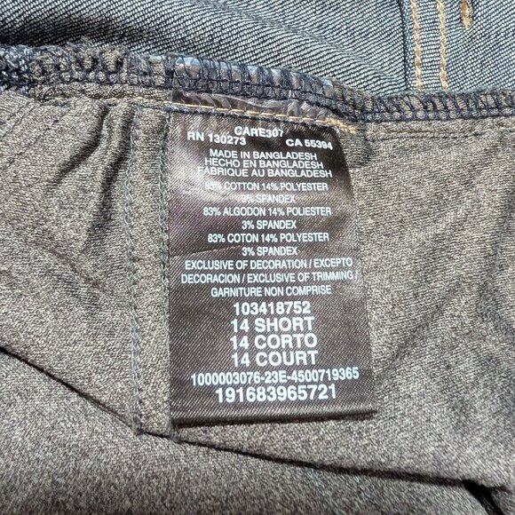 Lee Women's Dark Wash Slim Fit Skinny Leg Mid Rise Jeans Size 14 Short - Picture 7 of 7